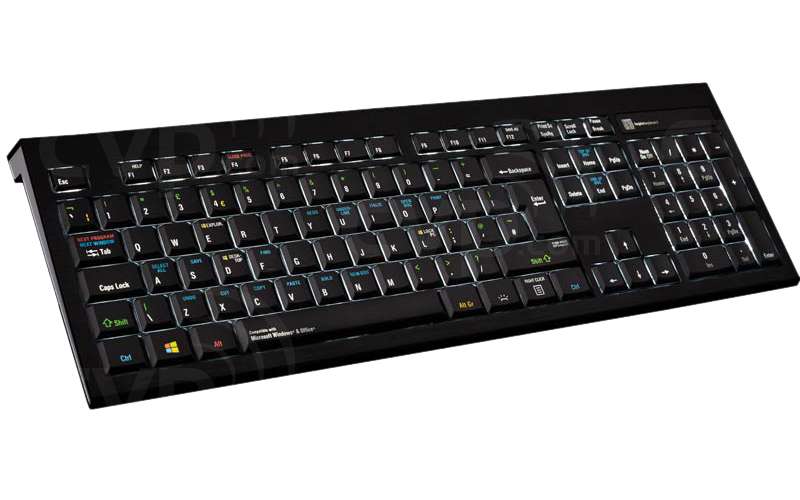 Buy Open Box Logic Keyboard Windows Shortcut Keyboard PC Backlit Astra (p/n LKBWINAPBH)