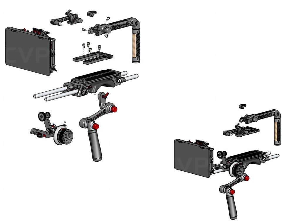 Buy Shape FX6KIT (FX6KIT) Sony FX6 Baseplate Kit including Top Plate, Controller Top Handle,VF