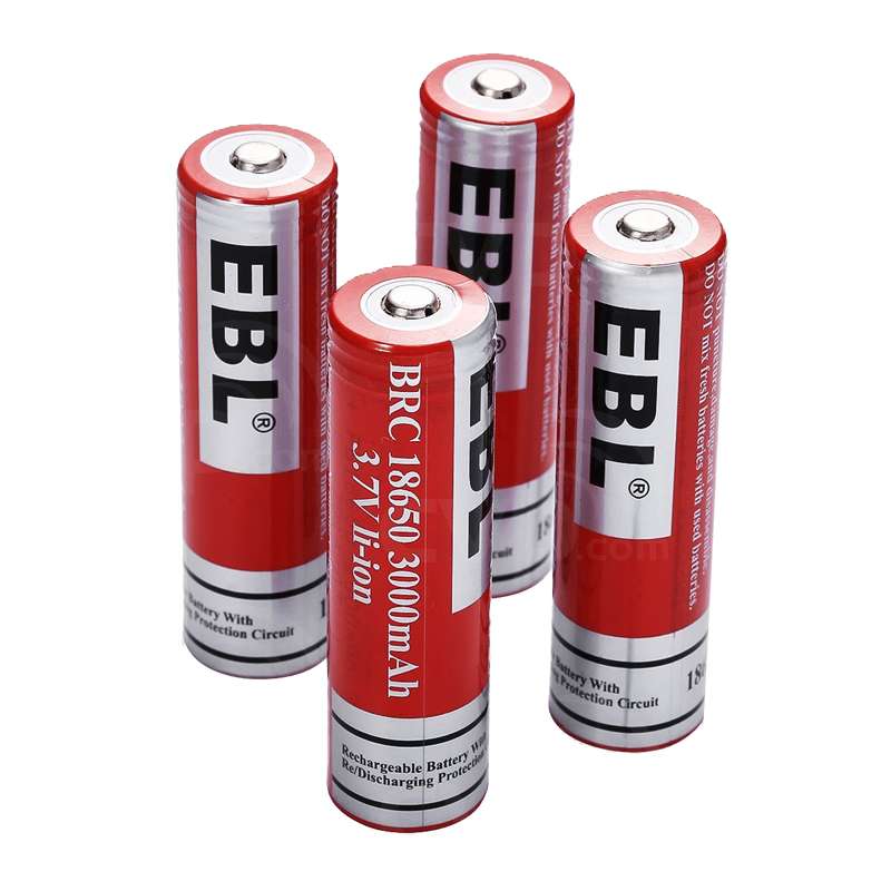 Buy EBL 18650 3.7V Rechargeable Batteries (EBL18650)