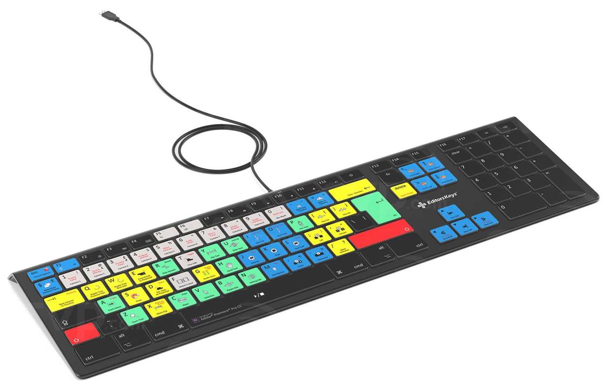 Buy - Grade B Adobe Premier Pro CC Keyboard - Windows (EK-KB-PPROCC-BLW ...