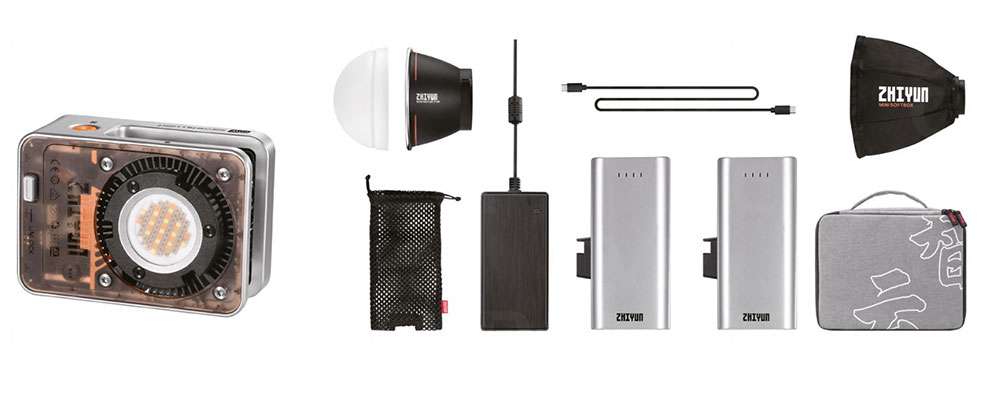 Lampe Vidéo ZHIYUN Molus X60 RGB Pro 60W - Éclairage COB LED CRI95 Pour Streaming, Photo, Vidéo