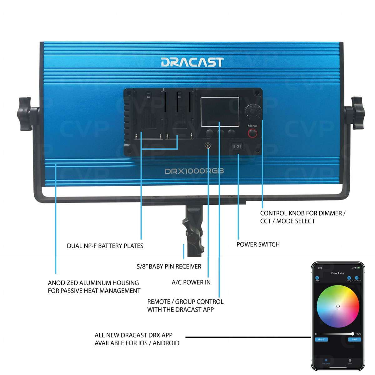 Buy Dracast X Series LED Lighting Kit 3 (x2 DRX500RGB, x1 DRX1000RGB