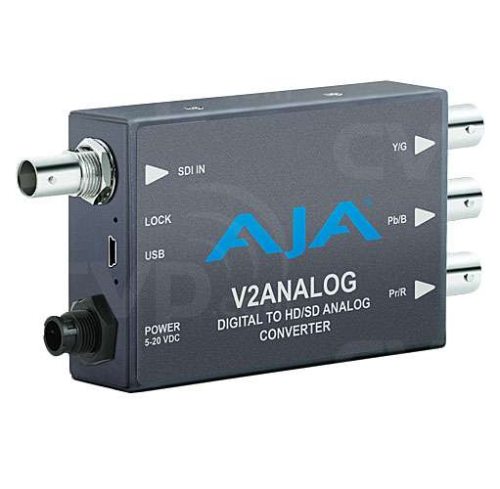 AJA V2Analog (V2-Analog) Digital Video to Analog, HD/SD Mini-Converter