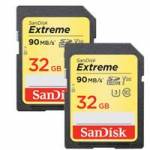 SanDisk SDSDXVE-032G-GNCI2 32GB Extreme 90MB/S SDHC Card - Twin Pack (SDSDXVE032GGNCI2) SanDisk SDSDXVE-032G-GNCI2 32GB Extreme 90MB/S SDHC Card - Twin Pack (SDSDXVE032GGNCI2)