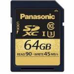 Panasonic 64GB SDXC Gold Series SDXC Card - up to 90MB/s Read Speed, up to 45MB/s Write Speed (RP-SDUC64GAK) Panasonic 64GB SDXC Gold Series SDXC Card - up to 90MB/s Read Speed, up to 45MB/s Write Speed (RP-SDUC64GAK)